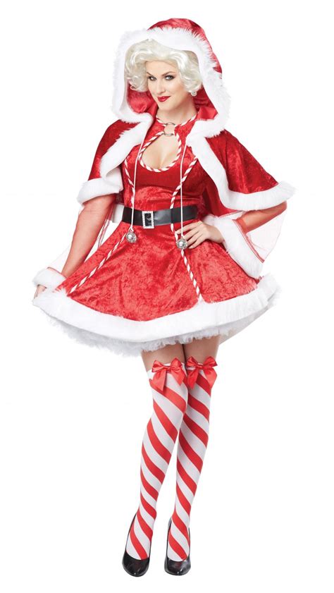 size medium 01558 christmas candy cane mrs santa claus adult costume