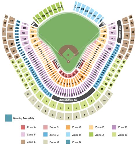 dodger stadium seating chart rows seat numbers  club seating