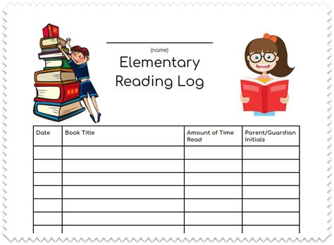reading log templates  kids   printables