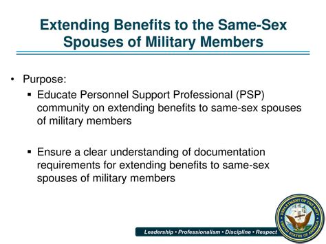 Ppt Extending Benefits To The Same Sex Spouses Of Military Members