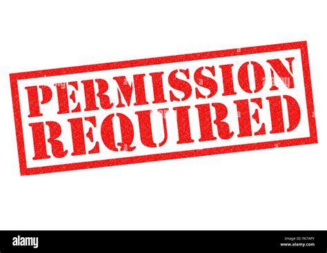 permission required red rubber stamp   white background stock photo alamy