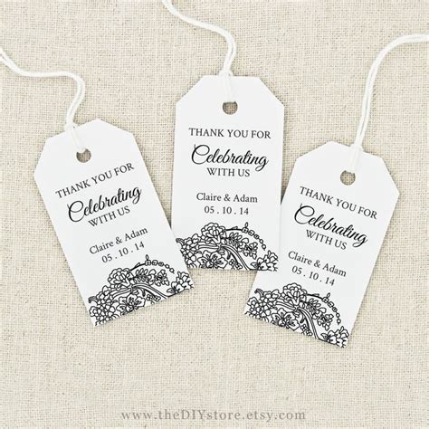 printable wedding favor tags simple template design wedding