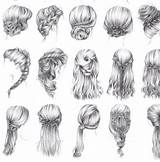 Hairstyles sketch template