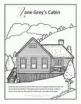 Coloring Cabin Pages Log House Lake Popular Adults Library Clipart Template sketch template