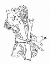 Mortal Kombat Scorpion Coloring4free Kitana Ausmalbilder Sub Adult Goku sketch template