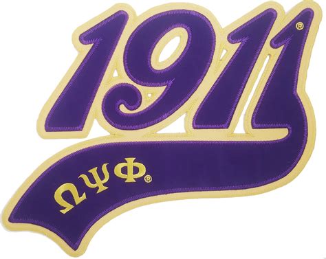omega psi phi  athletic tail twill iron  patch purple