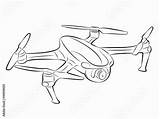 Drone Draw Flying Vector Illustration Comp Contents Similar Search sketch template