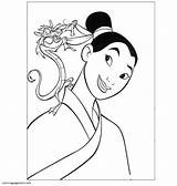 Mulan Mushu sketch template