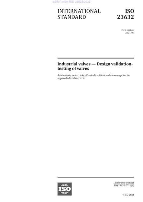 en iso  industrial valves design validation testing  valves iso