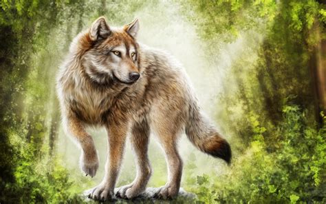 gray wolf painting wallpaper wallpapers hd desktop  mobile backgrounds