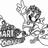 Mario Odyssey Super Coloring Pages Bros Printable Clipart Nintendo Choose Board Funny Popular Color sketch template