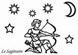 Sagittaire Signe Coloriage Yankees Colorier Zodiaque Coloriages Signes Getcolorings Constellation Insouciant sketch template