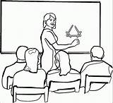 Teacher Coloring Pages Classroom Popular sketch template