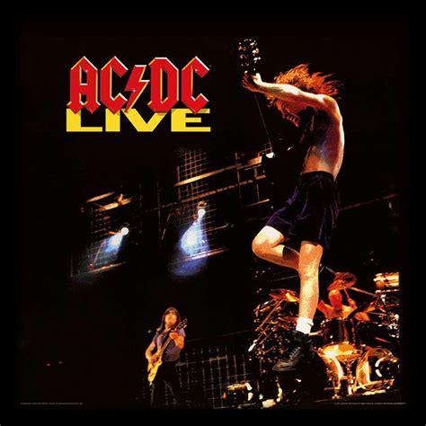 live 12 album cover framed print ac dc