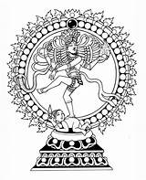 Nataraja Shiva Drawing Dancing Getdrawings sketch template