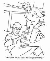 Trek Star Coloring Pages Spock Sheets Book Damage Colouring Kirk Captain Enterprise Printable Books Mr Report Asks Film Movie Gif sketch template