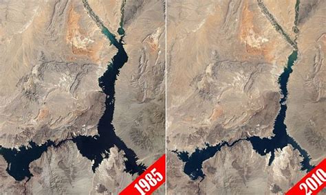 shocking pictures reveal  lake mead  shrinking  dangerously  levels