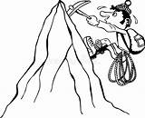 Climber Montagne Grimpeur Klimmer Alpinist Escalar Escalader Alpinista Clipartmag Silhouette Montaña Getdrawings Caja sketch template