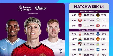 jadwal   liga inggris  pekan   vidio