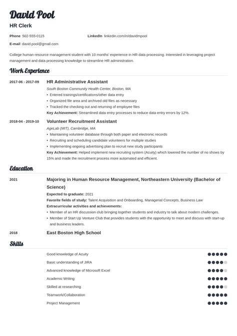 college resume format essential student resume examples  perfect