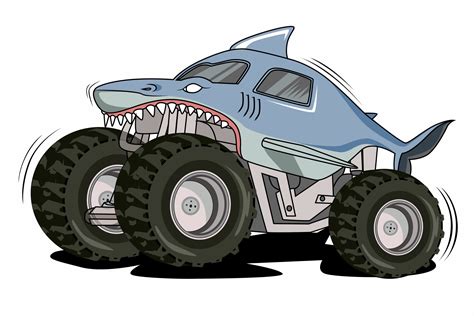 shark monster truck coloring page mimi panda