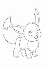 Eevee Pokemon Coloring Pages Kids Printable Generation Anime Type sketch template