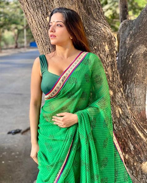 Monalisa Antara Biswas Hot Photoshoot In Green Saree May