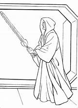 Wan Obi Kenobi Coloring Star Wars Printable Getcolorings Pages sketch template
