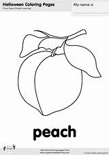 Peach Coloring sketch template