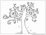 Fall Coloring Pages Tree sketch template