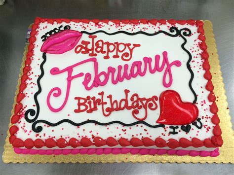 happy february birthday cake  stephanie dillon ls hy vee