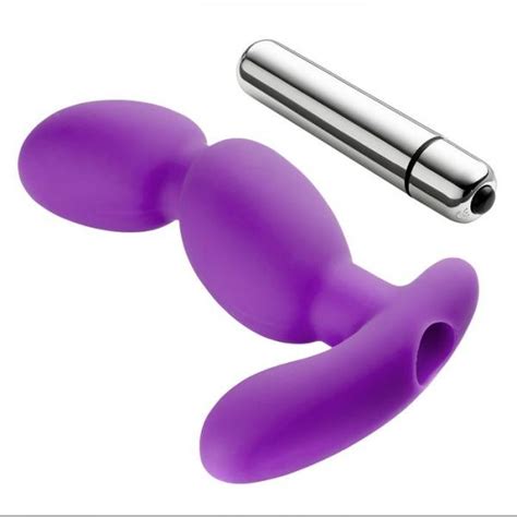 pro sensual soft angled tip anal prostate massager purple