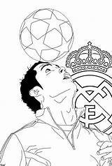 Ronaldo Cristiano Coloring Pages Soccer sketch template