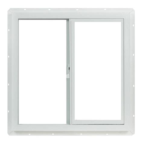 sliding vinyl window utility left hand single  screen     white  ebay