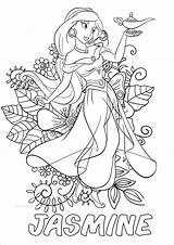 Jasmine Coloring Pages Aladdin Adults Disney Princess Genie Flower Kids Merida Printable Adult Colouring Sheets Coloringbay Beautifull Hello Pdf Choose sketch template