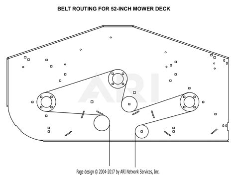 gravely   zt deck kit parts diagram  belt routing    mower deck