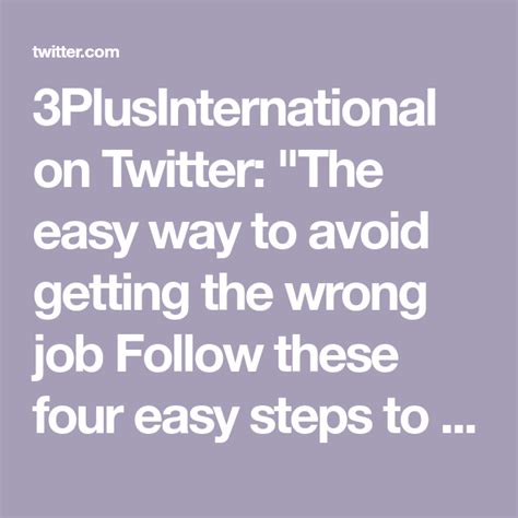 plusinternational  twitter job job search easy step