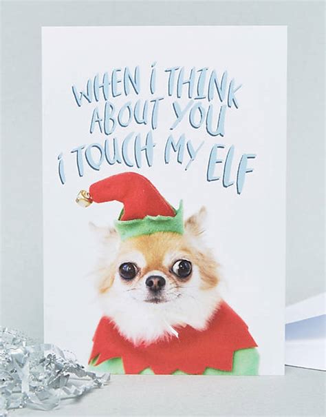 Jolly Awesome Touch My Elf Holidays Card Asos