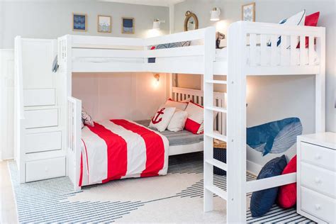 triple bunk bed ideas top designs  kids adults maxtrix kids