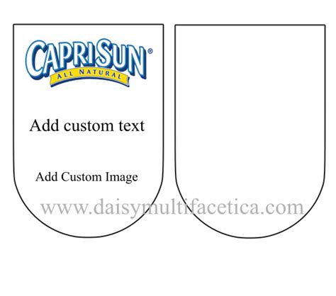 capri sun label templates blank juice pouch label png capri