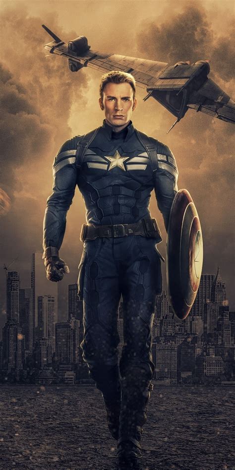 1080x2160 Captain America Chris Evans Marvel Comics Art Wallpaper