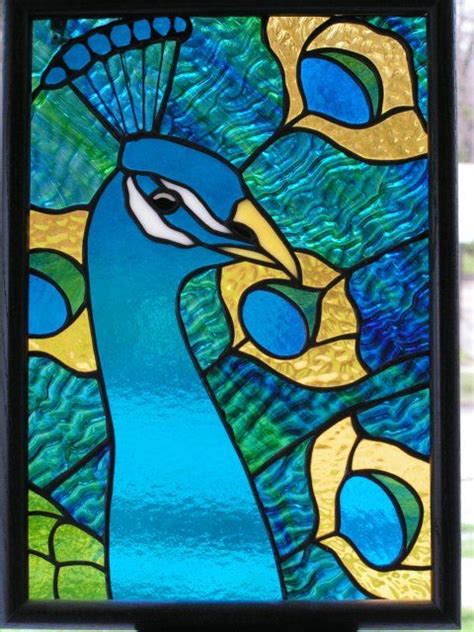 peacock stained glass pinterest