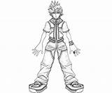 Kingdom Coloring Hearts Pages Roxas Characters Printable Yumiko Fujiwara Getcolorings Color Getdrawings sketch template