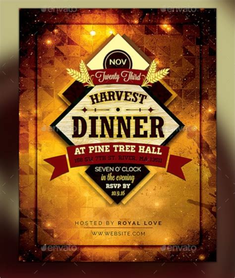 dinner flyers  psd eps ms word indesign pages