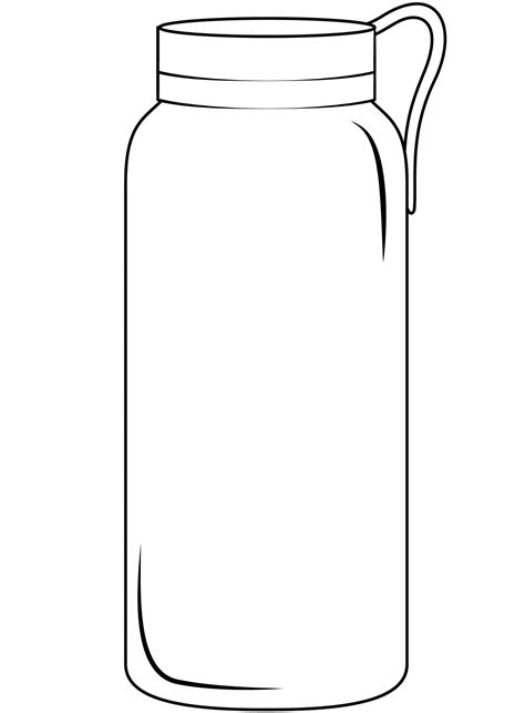 water bottle coloring page colouringpages