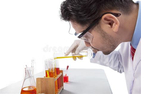 young scientist mixing chemical liquid  experiment stock image image  experiment