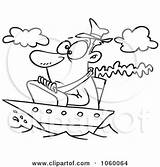Ship Outline Tiny Man Cartoon Royalty Toonaday Illustration Boat Clip Vector Leishman Ron Illustrations sketch template