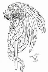 Dragon Blade Coloring Designlooter 3kb 1024 sketch template
