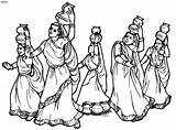 India Dance Folk Garba Coloring Pages Dances Raas Drawing Drawings Sketches Indian Paintings Colouring Dancing Line Girls Gujarat Wedding Forms sketch template