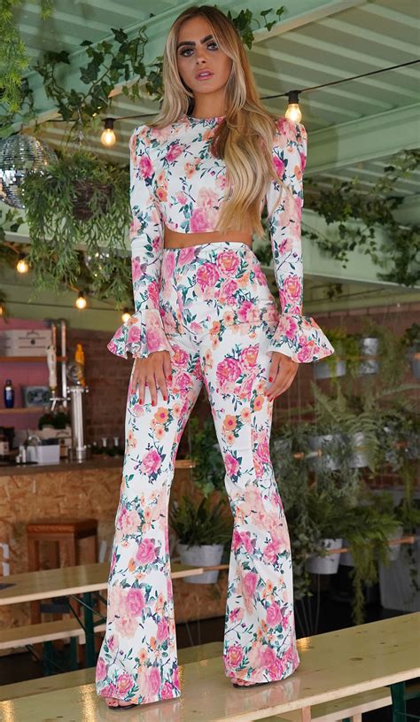 Lena Floral Crop And Flares 46 Lola Loves Boutique